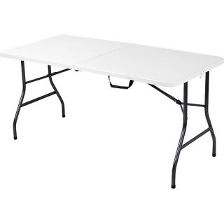Mainstays 5 Foot Long Center Fold Table, White