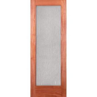 Feather River Doors 36 in. x 80 in. Bamboo Casting Woodgrain 1 Lite Unfinished Mahogany Interior Door Slab MN15013068G460