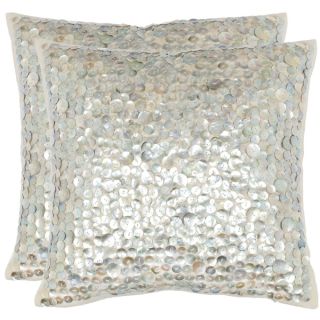 Safavieh Cowhide Peyton 22 inch Gold Feather/ Down Decorative Pillows