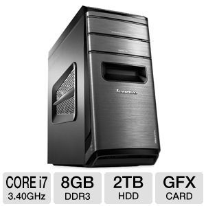 Lenovo IdeaCentre K430 3109 1NU Desktop PC   3rd generation Intel Core i7 3770 3.40GHz, 8GB DDR3, 2TB HDD, NVIDIA GeForce GT 620 1GB, DVDRW, Keyboard/Mouse, Windows 7 Home Premium 64 bit