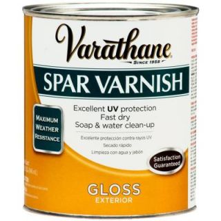Varathane 1 qt.Clear Gloss Water Based Exterior Spar Varnish (Case of 2) 266320