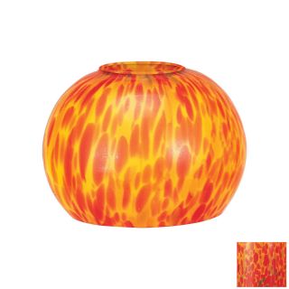Nora Lighting 3 3/4 in x Red Fire Orb Lamp Shade