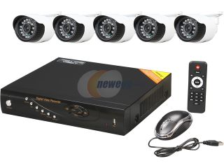 Open Box Aposonic A BR18B5 C500 960H 8 Ch DVR + 5x 1000 TVL Bullet Cameras + 500GB pre installed HDD with H.264 Level Kit Solution, Mac OS X App fully supported