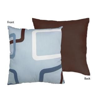 Sweet Jojo Designs Geo Blue Collection Decorative Pillow   Home   Bed