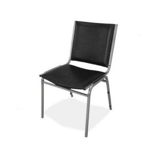 Lorell Padded Armless Stacking Chair LLR62502