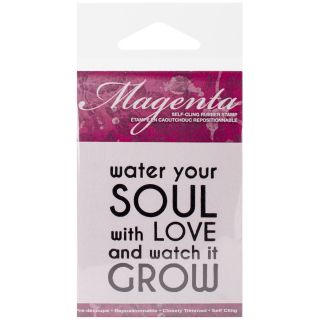 Magenta Cling Stamps 2.25X1.75 Water You Soul  