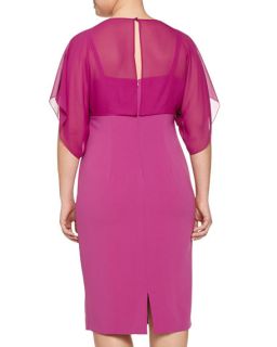 Marina Rinaldi Detroit Curvy Dress W/ Sheer Top, Womens