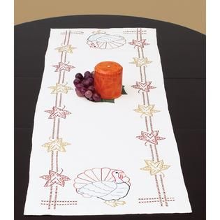 Jack Dempsey Stamped Table Runner/Scarf 15X42 Thanksgiving   Home