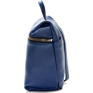 Kara Navy Grained Leather Backpack