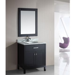 London 30 Inch Single Sink Espresso Bathroom Vanity Set   15554495