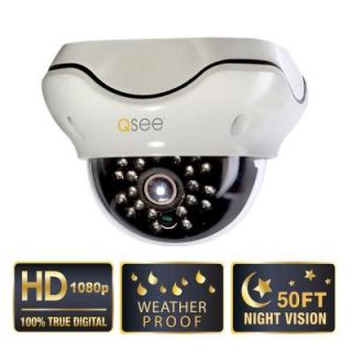 Q SEE Elite Series Indoor/Outdoor 1080p SDI High Resolution Dome Security Camera with 50 ft. Night Vision QH8007D