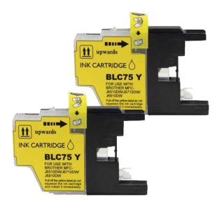 Brother LC75 Yellow Compatible Ink Cartridge (Remanufactured) (Pack of