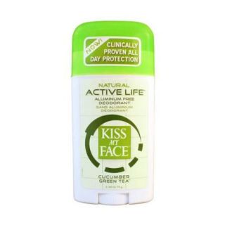 Kiss My Face Active Life Stick Deodorant, Cucumber Green Tea   2.48 Oz