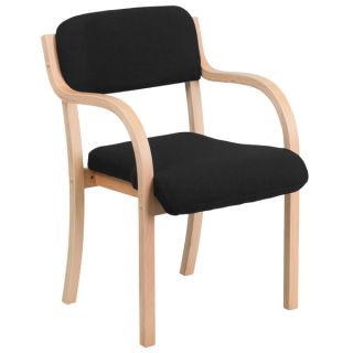 Contemporary Fabric Wood Side Chair with Beech Frame