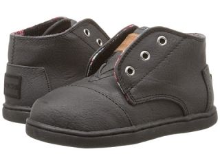 TOMS Kids Paseo Mid (Infant/Toddler/Little Kid) Black Synthetic Leather