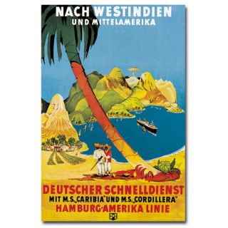 Hamburg Amerika Linie Vintage Advertisement on Canvas