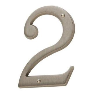 Baldwin 90672 Address Numbers House Number Home Accents 2 ;Satin Nickel