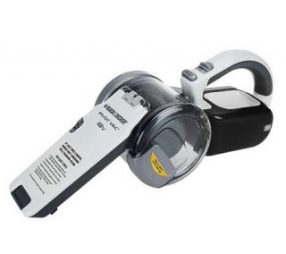 Black & Decker 18V Compact Pivot Vacuum w/Charging Base & Extra Filter —
