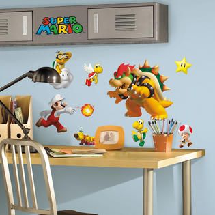 RoomMates Nintendo   Super Mario Peel & Stick Wall Decals   Home