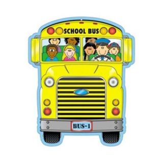 TWO SIDED DECORATION SCHOOL BUS SCBCD 4106 11 (pack of 11)