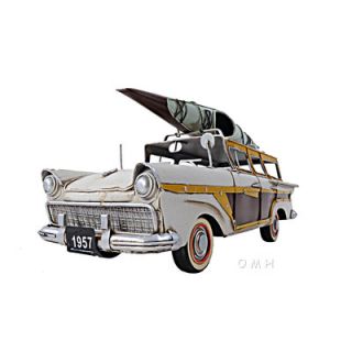 Old Modern Handicrafts Fords Woody Look Country Squire Car with Kayak