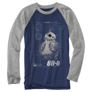 Men‘s Star Wars BB8 Raglan Shirt Blue