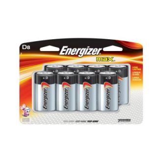 Energizer Alkaline D Battery 8 Pack E95BP 8H