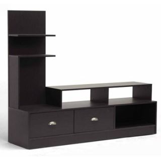Wholesale Interiors Armstrong Dark Brown Modern TV Stand for TVs up to 60"