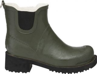 Womens Ilse Jacobsen Short Rubber Boot   Army Green