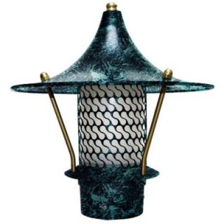 Filament Design Corbin 1 Light Verde Green Flair Top Outdoor Pagoda Pathway Light CLI DBM3748