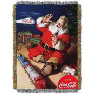Coca Cola "Santa Helicopter" 48" x 60" Woven Tapestry Throw