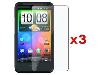 3 Pack compatible with HTC Desire Hd / Ace Screen Lcd Shield Protector   Clear