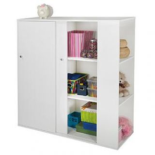 South Shore Storit Kids Storage Cabinet with Sliding Doors, Pure White