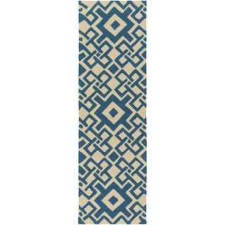 Artistic Weavers Cahto Teal 2 ft. 6 in. x 8 ft. Indoor/Outdoor Rug Runner S00151002600