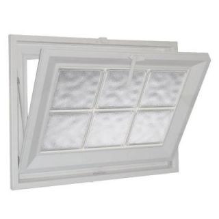 Hy Lite 25 in. x 19 in. Acrylic Block Hopper Vinyl Window 6BHR2519WHVINYLG