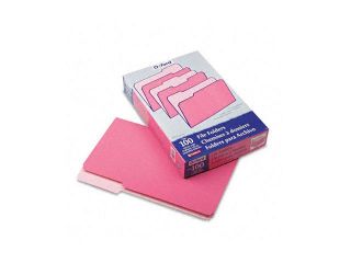 Pendaflex 1531/3PIN Two Tone File Folders, 1/3 Cut Top Tab, Legal, Pink/Light Pink, 100/Box