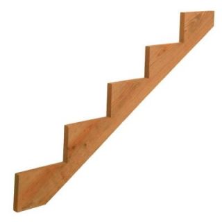 5 Step Pressure Treated Cedar Tone Pine Stair Stringer 211692
