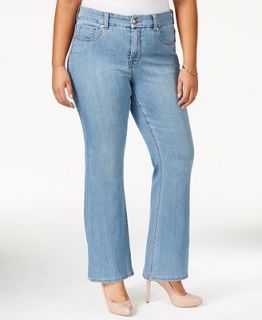 Melissa McCarthy Seven7 Plus Size Blue Wash Flare Leg Jeans   Jeans