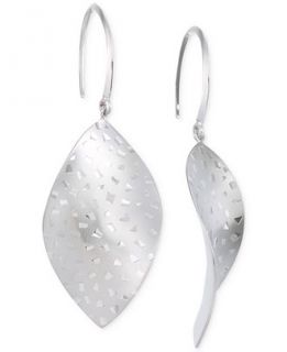 SIS by Simone I Smith Brushed Confetti Wavy Drop Earrings in Sterling