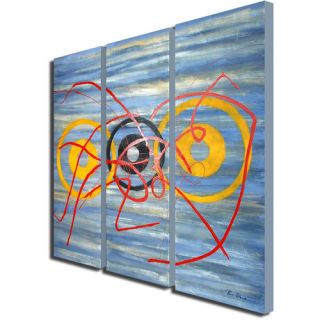 Blood Rings 3 Piece Original Painting on Canvas Set by White Walls