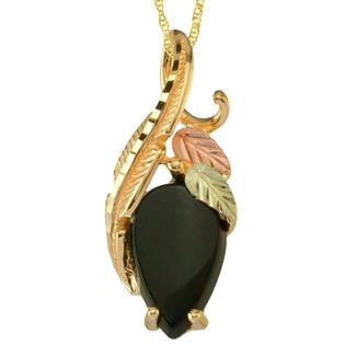 Black Hills Gold Tricolor 10K Onyx Pendant   Jewelry   Pendants