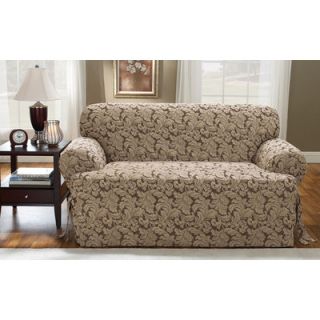 Scroll Classic Sofa T Cushion Skirted Slipcover by Sure Fit