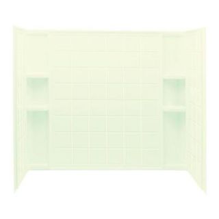 STERLING Ensemble Tile 32 in. x 60 in. x 55 1/4 in. 3 piece Direct to Stud Tub and Shower Wall Set in Biscuit 71124106 96