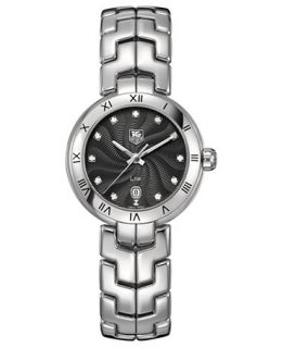 TAG Heuer Watch, Womens Swiss Link Diamond Accent Stainless Steel