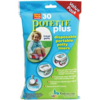 Kalencom Potette Plus 2 in 1 Portable Potty & Training Seat Disposable Liners, 30 Pack