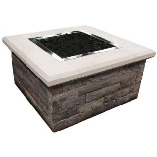 Oldcastle 24 in. x 44 in. x 44 in. Stone Natural Gas Fire Table 70582040