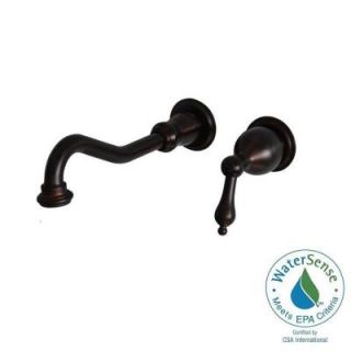 Belle Foret Traditional Wall Mount 1 Handle Vessel Bathroom Faucet in Oil Rubbed Bronze OB WHLX78208