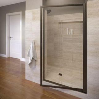 Basco Deluxe 24 1/2 in. x 63 1/2 in. Framed Pivot Shower Door in Oil Rubbed Bronze 100 2CLOR