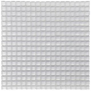 SomerTile 12x12 in Reflections Mini 5/8 in Ice White Glass Mosaic Tile