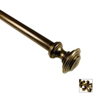BCL Drapery 48 in to 86 in Antique Gold Metal Single Curtain Rod
